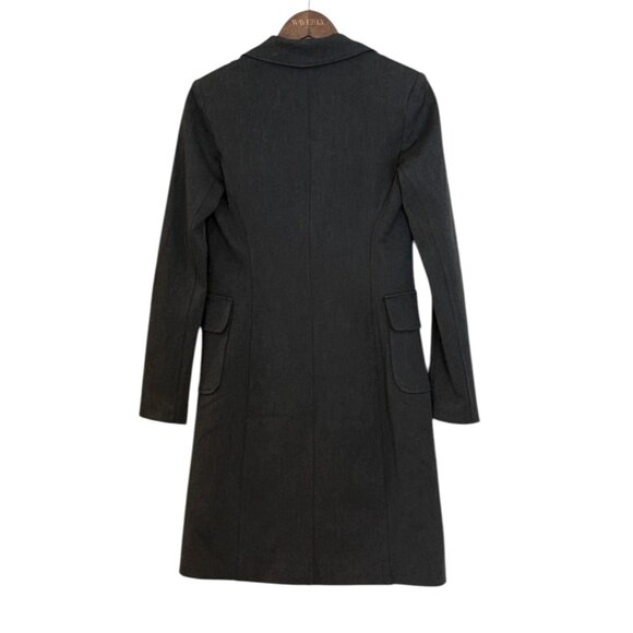 Cache Mirror Button Front Jacket Coat Gray Pink Lining Pockets Size Small - Picture 2 of 9